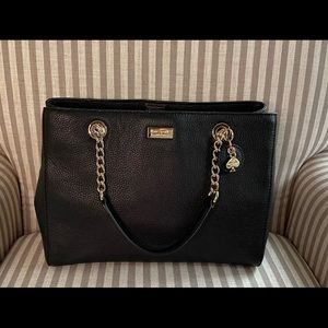 Kate Spade Briar Lane Meena Black Leather Satchel